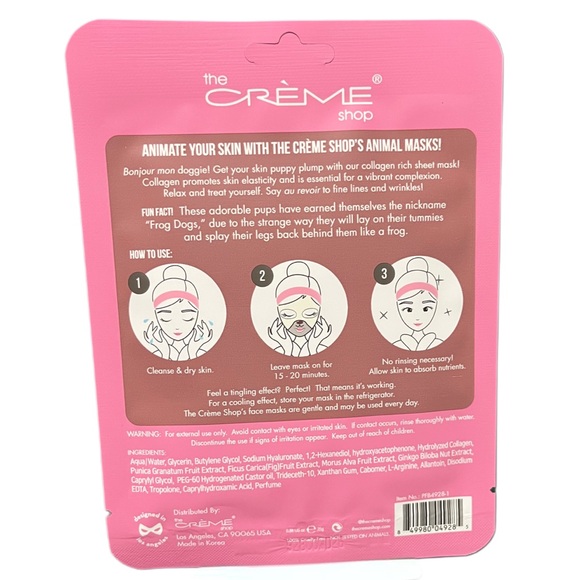 The Crème Shop Pink Bulldog Skincare Mask - Picture 2 of 2